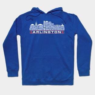 Texas Baseball Team All Time Legends, Arlington City Skyline Hoodie